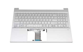 HP Pavilion 15-eh0000 Original Tastatur inkl. Topcase DE (deutsch) silber/silber mit Backlight