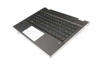 HP Pavilion x360 14-cd1700 Original Tastatur inkl. Topcase DE (deutsch) schwarz/schwarz mit Backlight