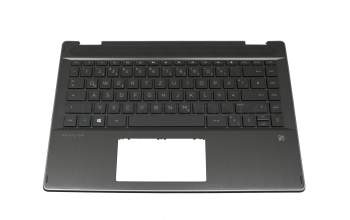 HP Pavilion x360 14-dh0900 Original Tastatur inkl. Topcase DE (deutsch) schwarz/schwarz mit Backlight