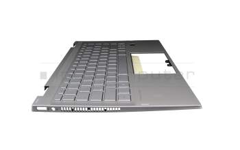 HP Pavilion x360 14-dw0000 Original Tastatur inkl. Topcase DE (deutsch) silber/silber mit Backlight Fingerprint / Hintergrundbeleuchtung