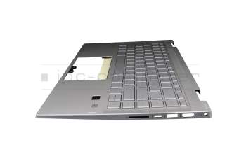 HP Pavilion x360 14-dw0000 Original Tastatur inkl. Topcase DE (deutsch) silber/silber mit Backlight Fingerprint / Hintergrundbeleuchtung