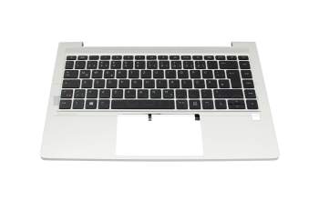 HP ProBook 440 G8 Tastatur inkl. Topcase DE (deutsch) schwarz/silber mit Backlight (PTP/ohne DVD)