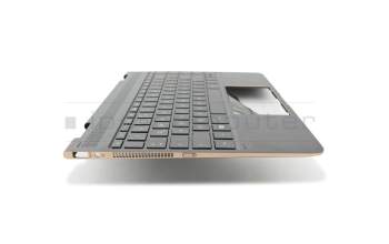 HP Spectre x360 13-ac000 Original Tastatur inkl. Topcase DE (deutsch) grau/grau mit Backlight