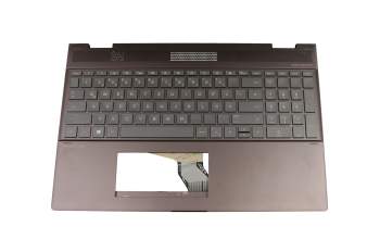 HP Spectre x360 15-ch000 Original Tastatur inkl. Topcase DE (deutsch) anthrazit/grau mit Backlight