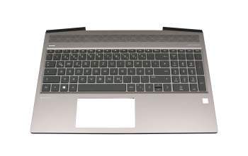 HP ZBook 15v G5 Original Tastatur inkl. Topcase DE (deutsch) grau/grau mit Backlight