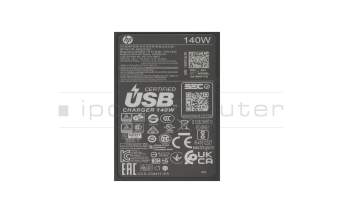 HP ZBook Ultra G1a Original USB-C Netzteil 140,0 Watt abgerundete Bauform