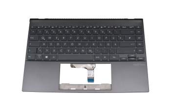 HQ207209350001513 Original Asus Tastatur inkl. Topcase DE (deutsch) grau/grau mit Backlight