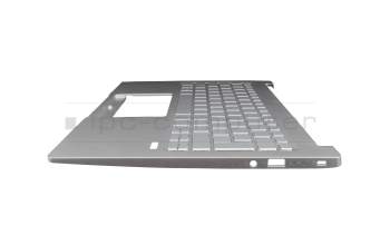 HQ21012345007 Original Acer Tastatur inkl. Topcase DE (deutsch) silber/silber mit Backlight