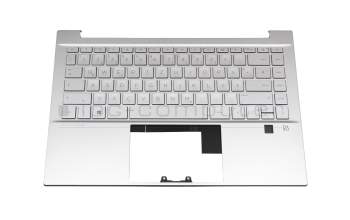 J2021/0326/19 Original HP Tastatur inkl. Topcase DE (deutsch) silber/silber mit Backlight