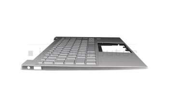 J2021/0326/19 Original HP Tastatur inkl. Topcase DE (deutsch) silber/silber mit Backlight