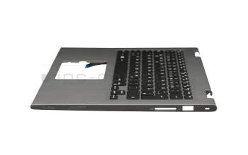 JCHV0 Original Dell Tastatur inkl. Topcase DE (deutsch) schwarz/silber mit Backlight