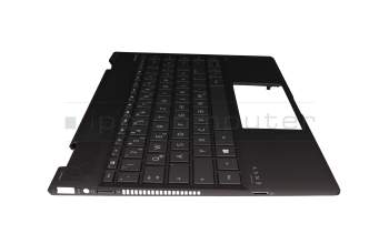 L13651-041 Original HP Tastatur inkl. Topcase DE (deutsch) dunkelgrau/grau mit Backlight