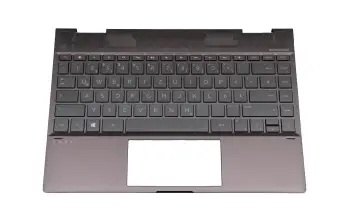 L19587-041 Original HP Tastatur inkl. Topcase DE (deutsch) dunkelgrau/grau mit Backlight