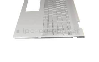 L22411-041 Original HP Tastatur inkl. Topcase DE (deutsch) silber/silber mit Backlight