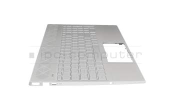 L24752-041 Original HP Tastatur inkl. Topcase DE (deutsch) silber/silber mit Backlight (UMA-Grafik)