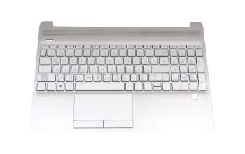 L53741-041 Original HP Tastatur inkl. Topcase DE (deutsch) silber/silber