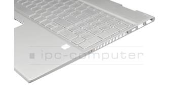 L53815-041 Original HP Tastatur inkl. Topcase DE (deutsch) silber/silber mit Backlight (DIS)