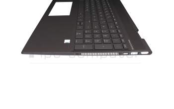 L54923-041 Original HP Tastatur inkl. Topcase DE (deutsch) grau/anthrazit mit Backlight