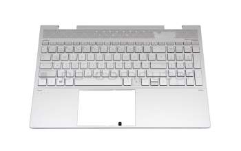 L93226-041 Original HP Tastatur inkl. Topcase DE (deutsch) silber/silber mit Backlight (UMA)