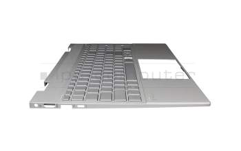L93226-041 Original HP Tastatur inkl. Topcase DE (deutsch) silber/silber mit Backlight (UMA)
