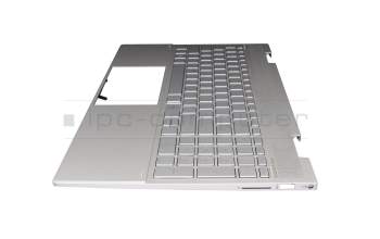 L93227-041 Original HP Tastatur inkl. Topcase DE (deutsch) silber/silber mit Backlight (DSC Grafik)