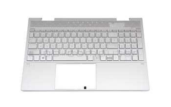 L97270-041 Original HP Tastatur inkl. Topcase DE (deutsch) silber/silber mit Backlight (UMA Grafik)