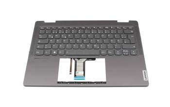 LCM21L16D0J6864 Original Lenovo Tastatur inkl. Topcase DE (deutsch) grau/grau mit Backlight