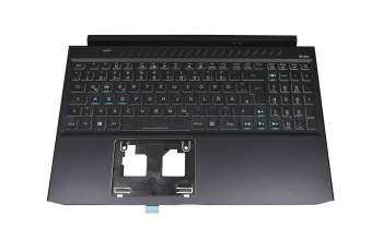 LG05P_P10B3L Original Acer Tastatur inkl. Topcase DE (deutsch) schwarz/schwarz mit Backlight (Anschlusskabel 16mm)