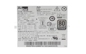 Lenovo IdeaCentre 5-14ACN6 (90RX) Original Desktop-PC Netzteil 310 Watt Small-Form-Faktor (SFF) Small-Form-Faktor (SFF)