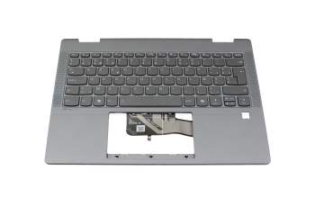 Lenovo IdeaPad 5x 14Q8X9 (83GH) Original Tastatur inkl. Topcase BE (belgisch) grau/grau mit Backlight