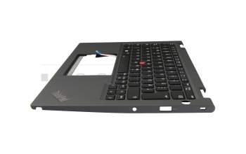 Lenovo ThinkPad Yoga X13 Gen 2 (20W8/20W9) Original Tastatur inkl. Topcase DE (deutsch) schwarz/grau mit Backlight und Mouse-Stick (no WWAN)