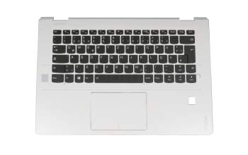Lenovo Yoga 510-14AST (80S9) Original Tastatur inkl. Topcase DE (deutsch) schwarz/weiß mit Backlight mit Aussparung für FingerPrint-Reader