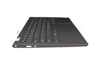 Lenovo Yoga C640-13IML (81UE) Original Tastatur inkl. Topcase UAE (arabisch) grau/grau mit Backlight