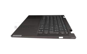 Lenovo Yoga C740-14IML (81TC) Original Tastatur inkl. Topcase FR (französisch) grau/grau mit Backlight