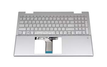 M48854-041 Original HP Tastatur inkl. Topcase DE (deutsch) silber/silber