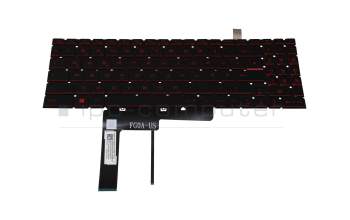 MSI Sword 17 A11UC (MS-17L1) Original Tastatur DE (deutsch) schwarz mit Backlight (Backlight rot)