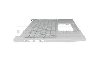 NKI11130ST Original Acer Tastatur inkl. Topcase CH (schweiz) silber/silber mit Backlight