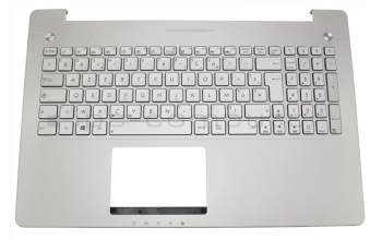 NSK-UPN0F Original Asus Tastatur inkl. Topcase FR (französisch) silber/silber mit Backlight