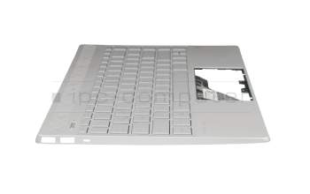 NSK-XBABQ Original Darfon Tastatur inkl. Topcase DE (deutsch) silber/silber mit Backlight