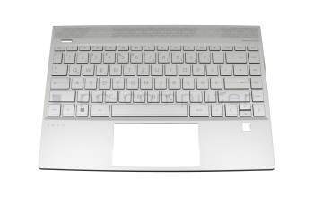 NSK-XBQBW Original HP Tastatur inkl. Topcase DE (deutsch) silber/silber mit Backlight