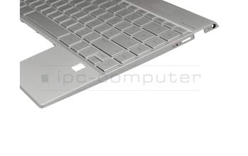 NSK-XBQBW Original HP Tastatur inkl. Topcase DE (deutsch) silber/silber mit Backlight