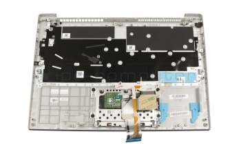 PC4CB-GE Original Lenovo Tastatur inkl. Topcase DE (deutsch) grau/silber mit Backlight