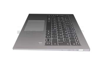 PC4VB-GR Original Lenovo Tastatur inkl. Topcase DE (deutsch) grau/silber mit Backlight