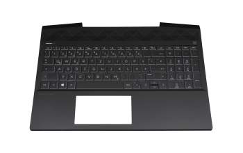 PK1328B3A10 Original HP Tastatur inkl. Topcase DE (deutsch) schwarz/weiß/schwarz mit Backlight