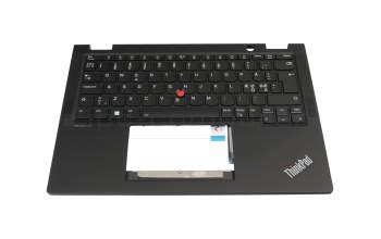 PK132S93B34 Original Lenovo Tastatur inkl. Topcase ND (nordic) schwarz/schwarz mit Backlight und Mouse-Stick
