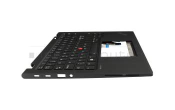PK132S93B34 Original Lenovo Tastatur inkl. Topcase ND (nordic) schwarz/schwarz mit Backlight und Mouse-Stick