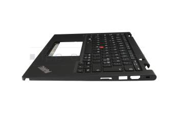 PK132S93B34 Original Lenovo Tastatur inkl. Topcase ND (nordic) schwarz/schwarz mit Backlight und Mouse-Stick