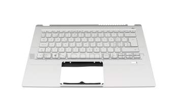PK1334G1E14 Original Acer Tastatur inkl. Topcase CH (schweiz) silber/silber mit Backlight