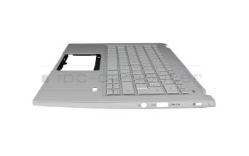 PK1334G1E14 Original Acer Tastatur inkl. Topcase CH (schweiz) silber/silber mit Backlight