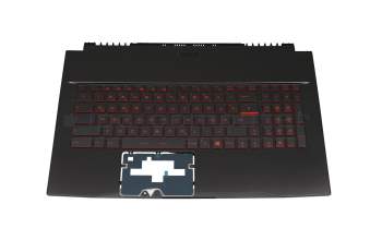 PN095689 Original MSI Tastatur inkl. Topcase DE (deutsch) schwarz/rot/schwarz mit Backlight